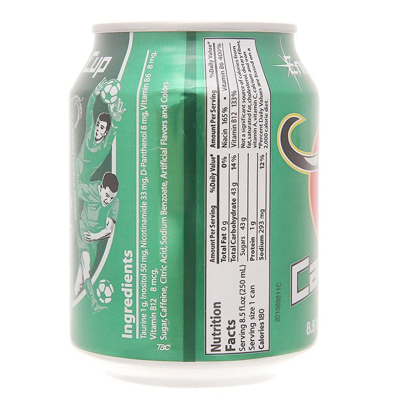  Nước tăng lực Carabao lốc 6 lon x 250ml 