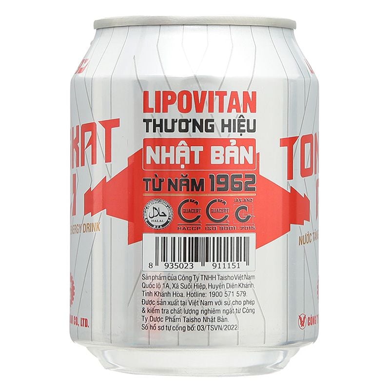  Nước tăng lực Lipovitan mật nhân Tongkat Ali thùng 24 lon x 250ml 