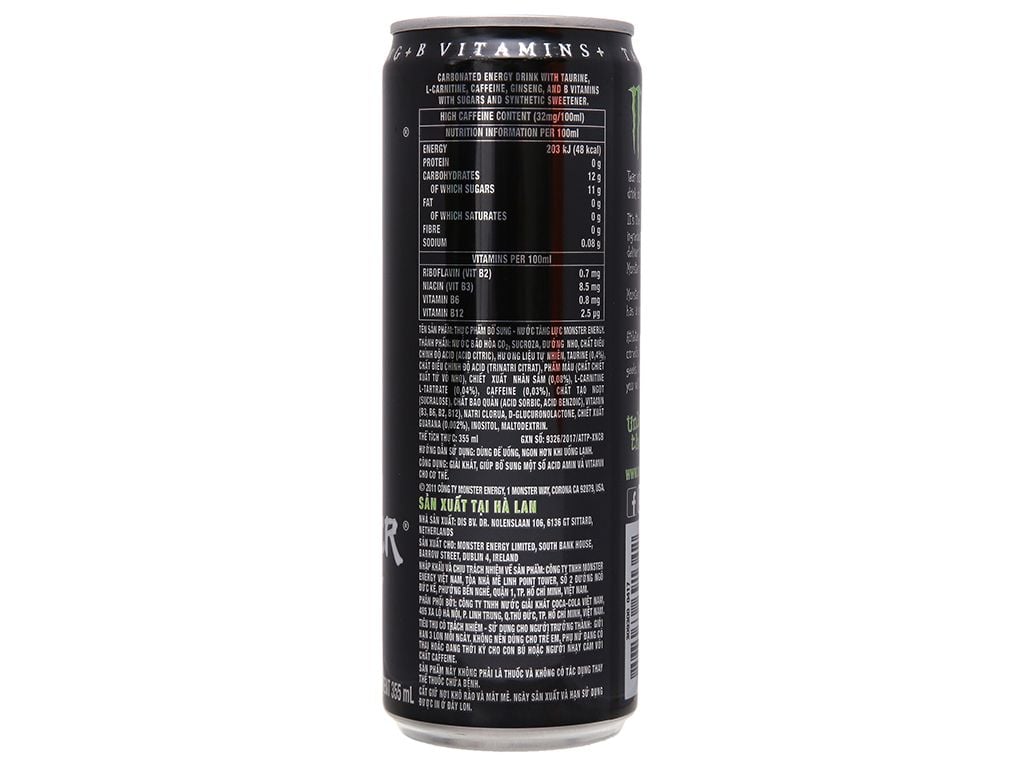  Nước tăng lực Monster Energy lốc 6 lon x 355ml 