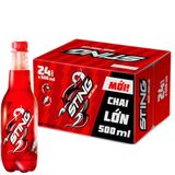  Nước tăng lực Sting hương dâu chai đại thùng 24 chai x 500ml 