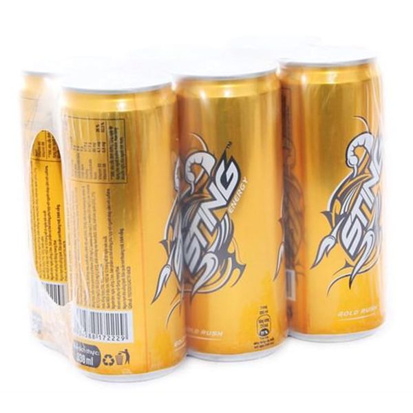  Nước tăng lực Sting vàng lon cao lốc 6 lon x 330 ml 