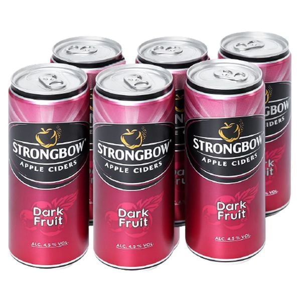  Nước táo lên men Strongbow gold Apple vị dâu đen lốc 6 lon x 330ml 