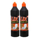  Nước tẩy bồn cầu Lix đậm đặc 2x sạch mảng bám bộ 2 chai x 1kg 