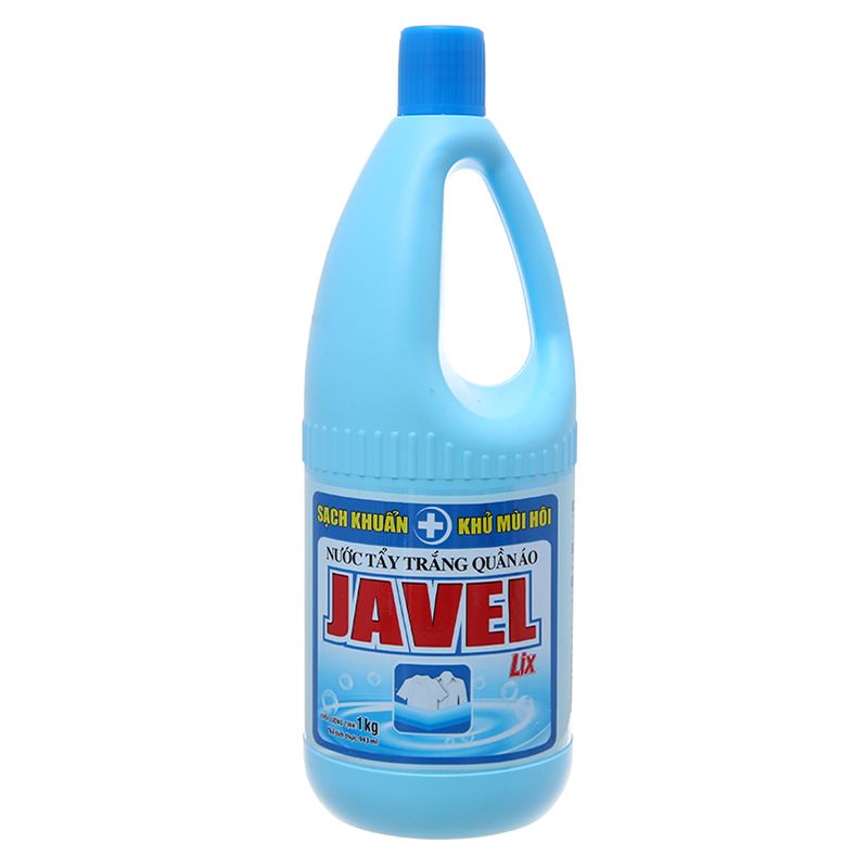  Nước tẩy quần áo trắng Lix javel thùng 12 chai x 1kg 