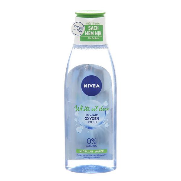  Nước tẩy trang Nivea kiểm soát nhờn ngăn ngừa mụn trắng da chai 200ml 