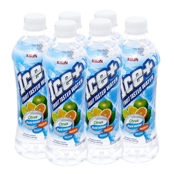  Nước trái cây Ice+ vị cam chanh lốc 6 chai x 490ml 