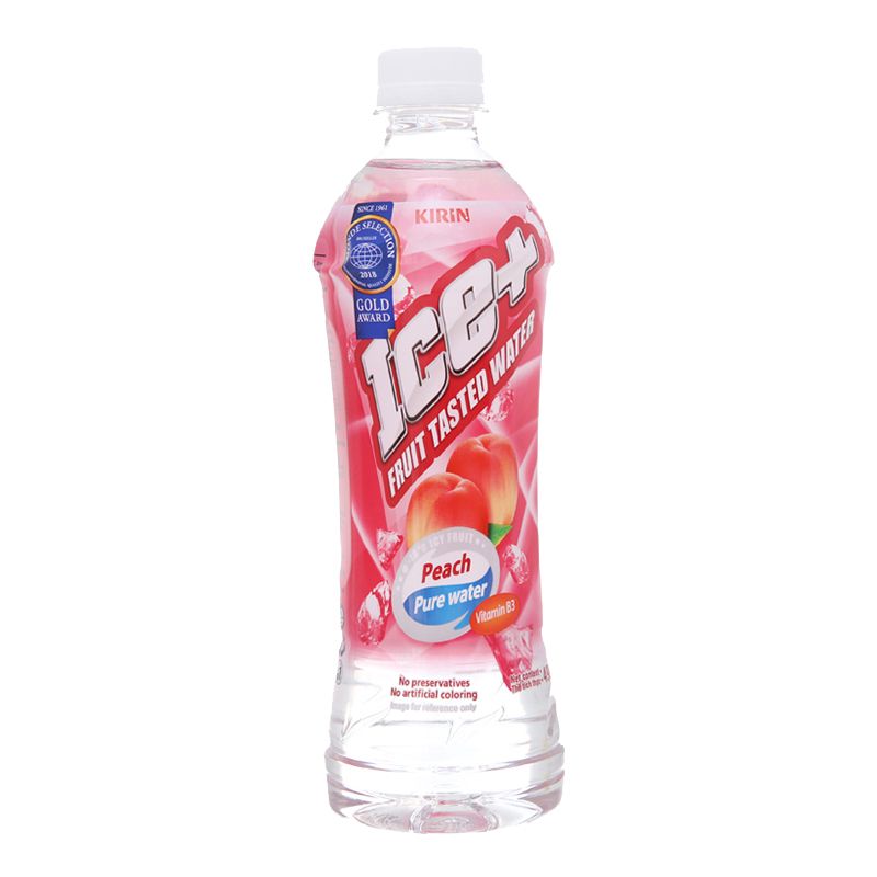  Nước trái cây Ice+ vị đào thùng 24 chai x 490ml 