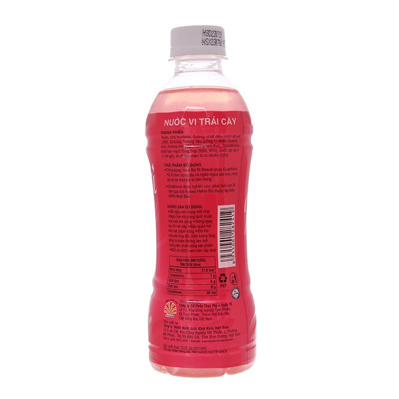  Nước trái cây Ice+ vị sơ ri chai 345ml 
