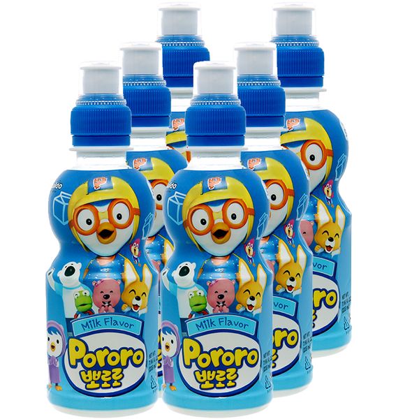  Nước trái cây Pororo vị sữa lốc 6 chai x 235ml 