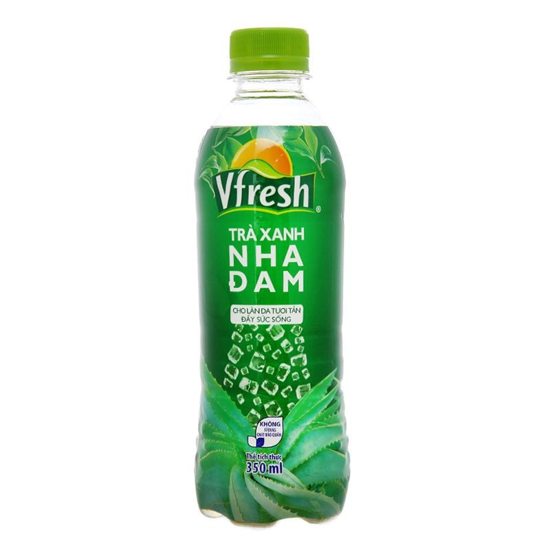  Nước trái cây Vfresh trà xanh và nha đam thùng 24 chai x 350ml 