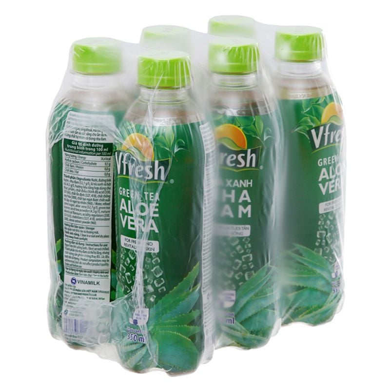  Nước trái cây Vfresh trà xanh và nha đam chai 350ml 