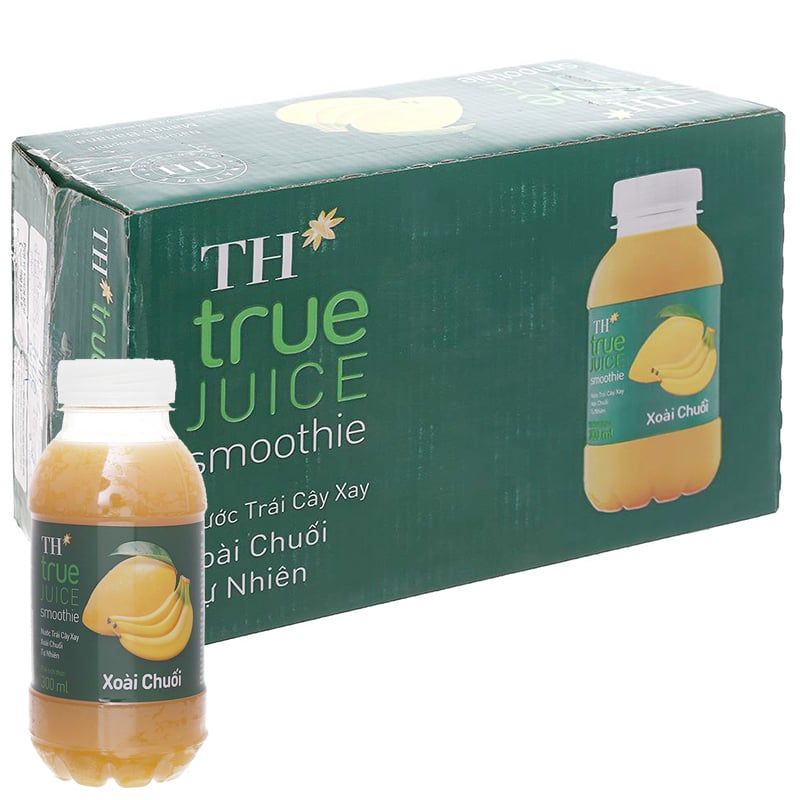  Nước trái cây xay xoài chuối TH True Juice chai 300ml 