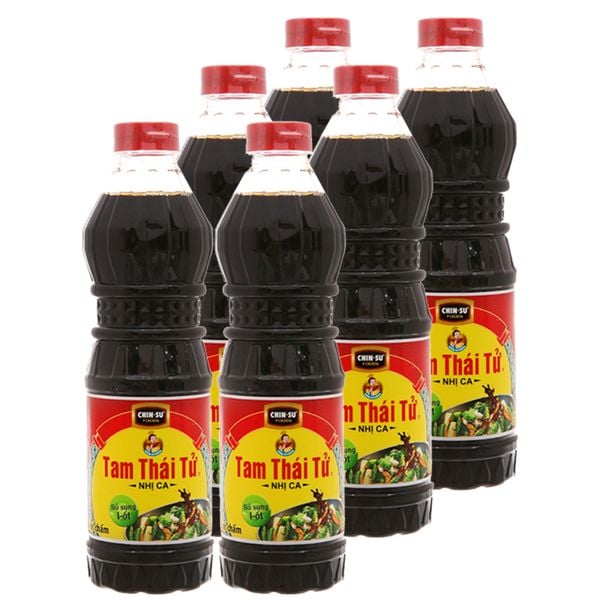  Nước tương Chinsu Tam Thái Tử Nhị Ca lốc 6 chai x 500ml 