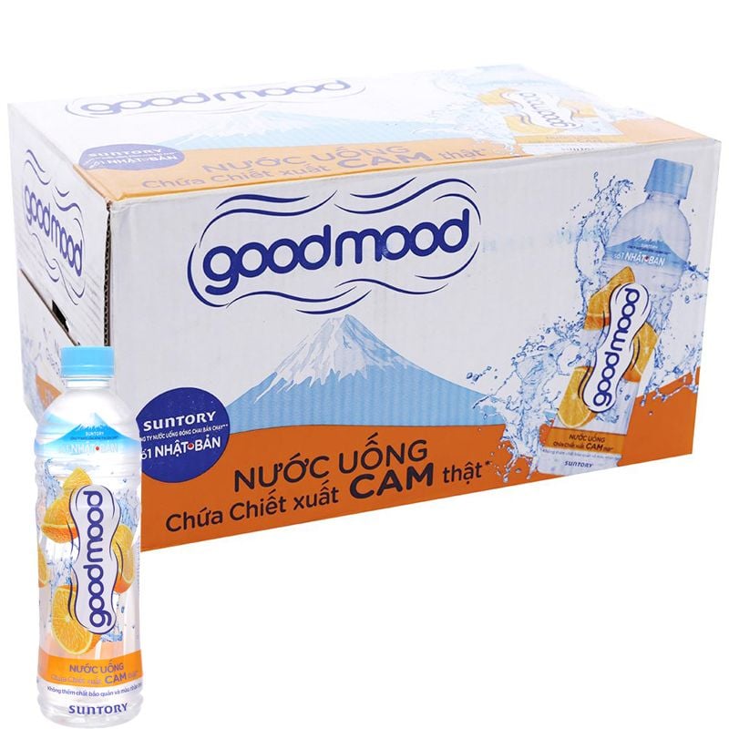  Nước uống Good Mood vị cam lốc 6 chai x 455ml 