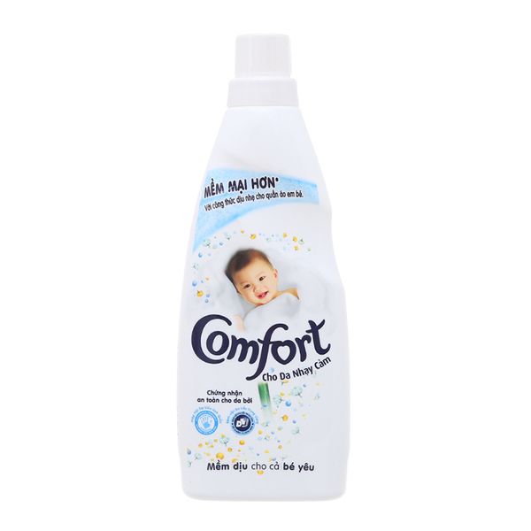  Nước xả vải Comfort cho bé da nhạy cảm hương phấn chai 800 ml 