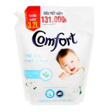  Nước xả vải Comfort cho bé da nhạy cảm hương phấn túi 1,8 lít 