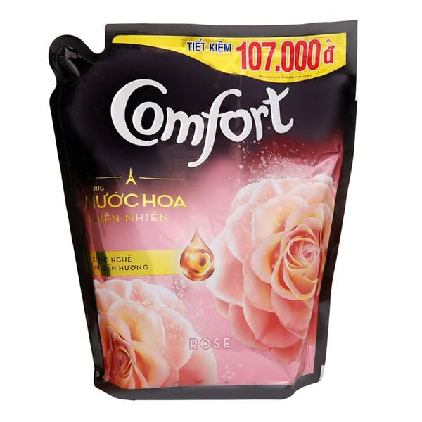  Nước xả vải Comfort hương nước hoa thiên nhiên rose túi 2,4 lít 