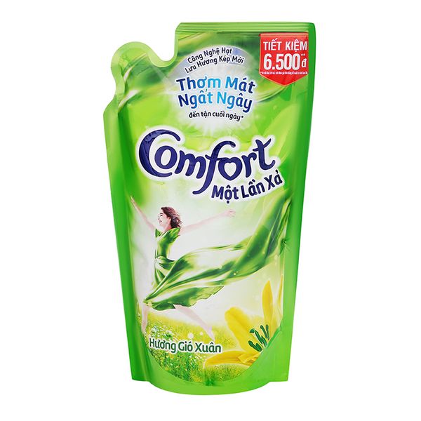  Nước xả vải Comfort một lần xả hương gió xuân túi 800ml 