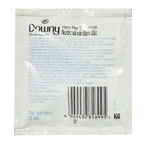  Nước xả vải Downy cho da nhạy cảm gói 21ml 
