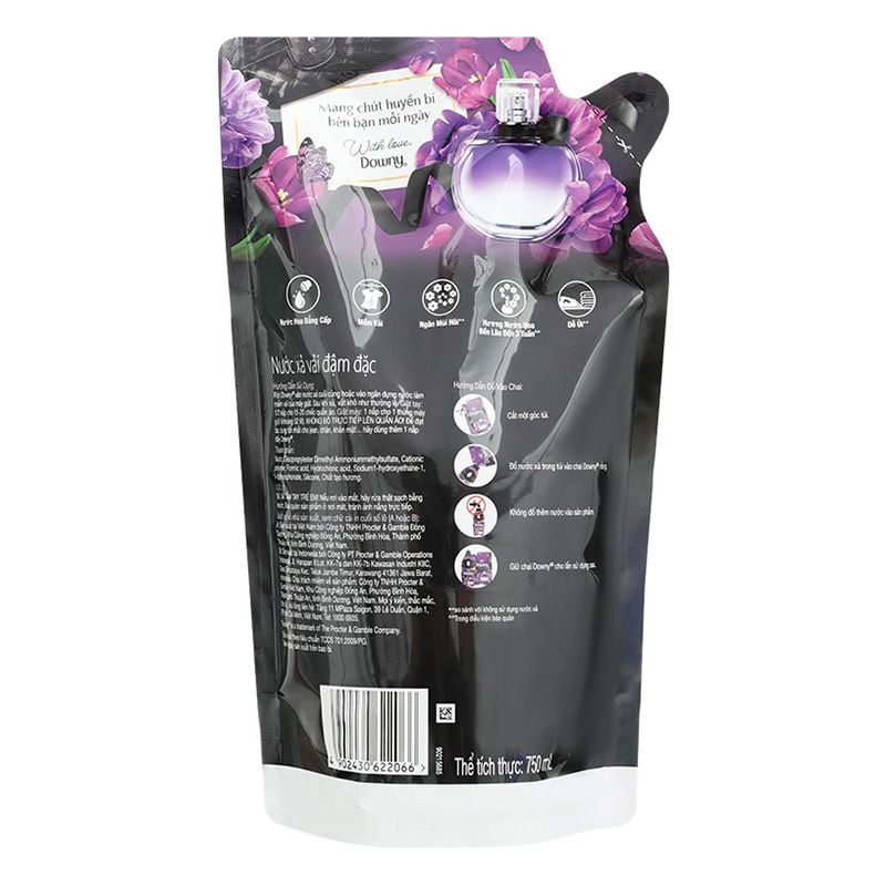  Nước xả vải Downy hương nước hoa huyền bí túi 750ml 