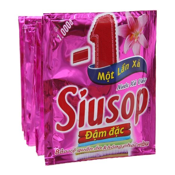  Nước xả vải Siusop một lần xả siêu tiện lợi dây 30ml x 10 gói 