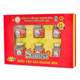  Nước yến sào Khánh Hoà Sanest không đường 21% thùng 6 hộp x 6 hũ x 70ml 