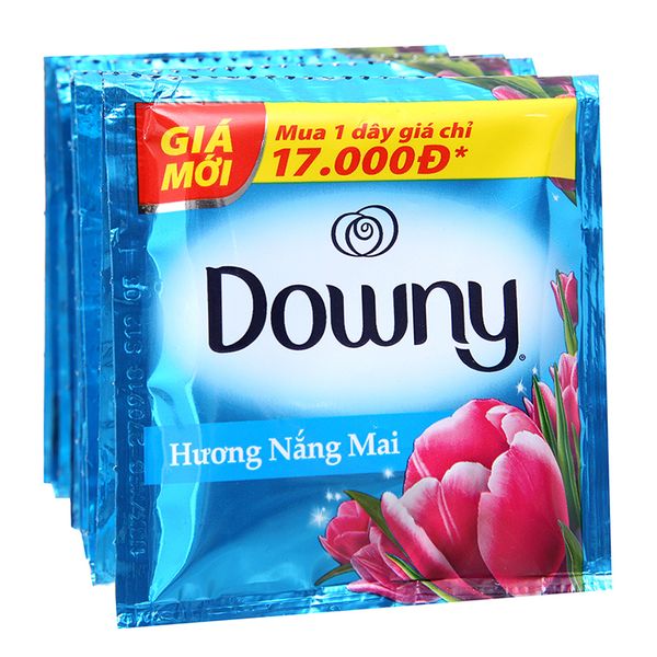  Nước xả vải Downy hương nắng mai dây 10 gói x 20ml 