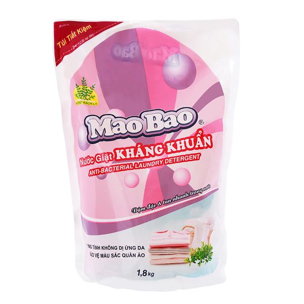  Nước giặt Mao Bao kháng khuẩn hương Bách Lý túi 1.8kg 