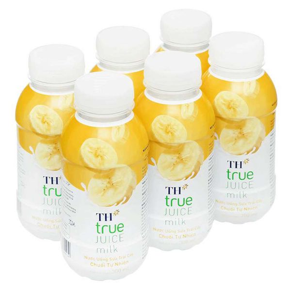  Nước uống sữa trái cây TH True Juice Milk hương chuối lốc 6 chai x 300ml 