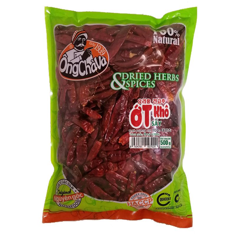  Ớt trái khô Ông Chà Và gói 500 g 