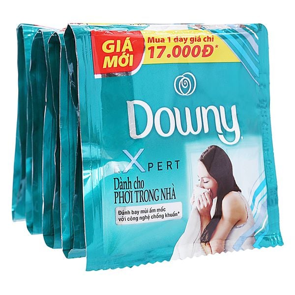  Nước xả vải Downy Expert phơi trong nhà dây 10 gói x 20ml 