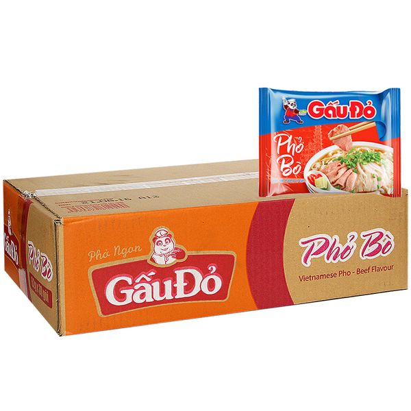  Phở bò Gấu Đỏ thùng 30 gói x 65g 