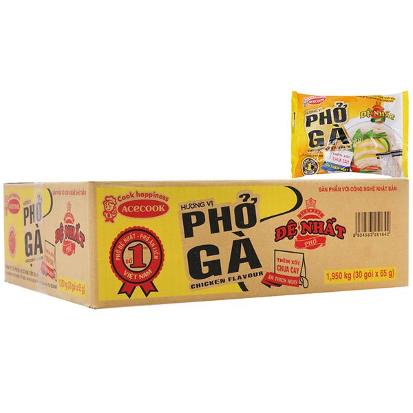  Phở gà Đệ Nhất thùng 30 gói x 65g 