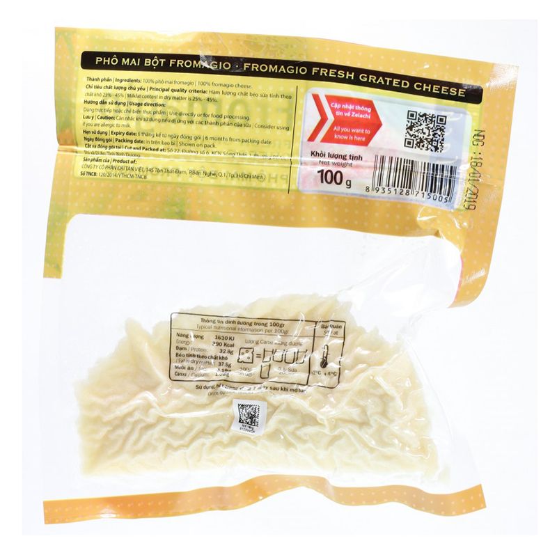  Phô mai bột Fromagio gói 100g 