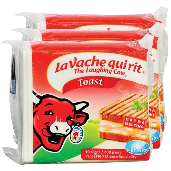  Phô mai lát Con Bò Cười La Vache qui rit Toast bộ 3 gói x 200g 