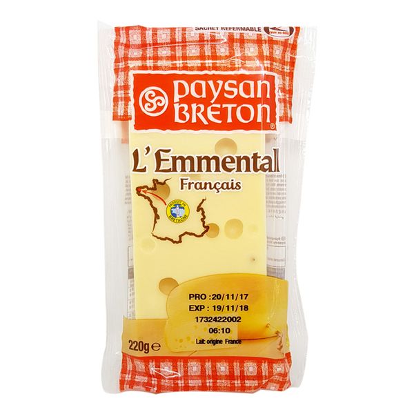  Phô mai Paysan Breton Emmental gói 220g 