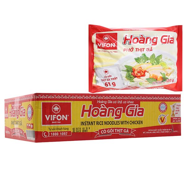  Phở thịt gà Vifon Hoàng Gia thùng 18 gói 120g 