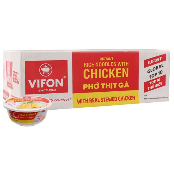  Phở thịt gà Vifon thùng 12 tô 120g 