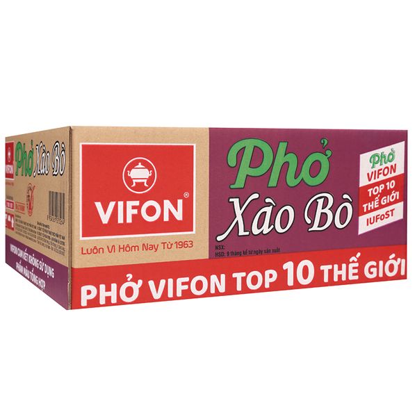  Phở xào bò Vifon thùng 18 khay 80g 