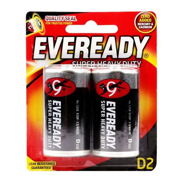  Pin Eveready super heavy duty 1250 BP2 D vỉ 2 viên 