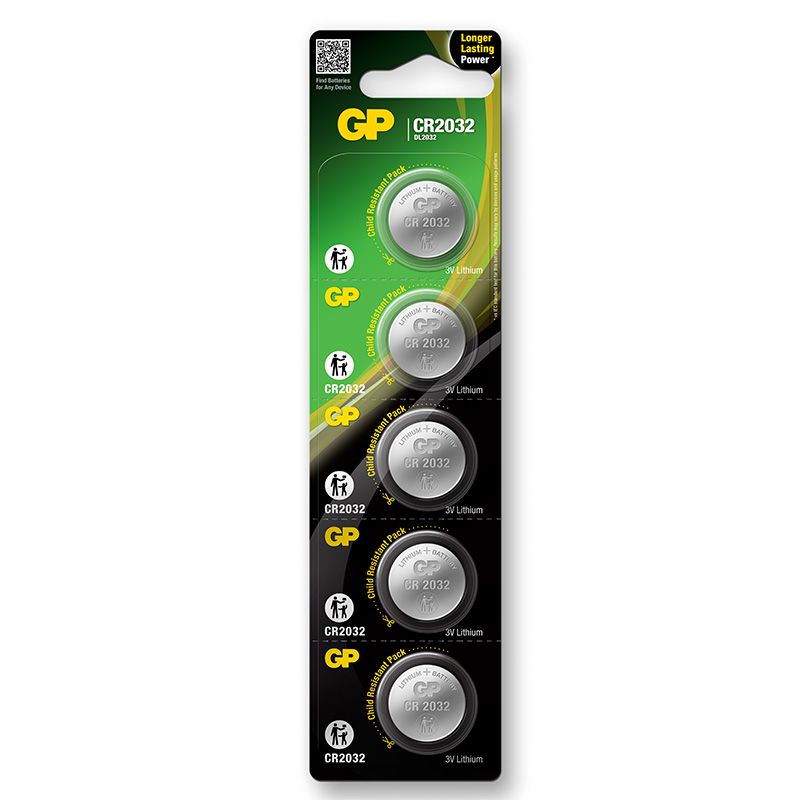  Pin Lithium cúc áo 2032 GP CR2032 - 2CPU5 vỉ 5 viên 