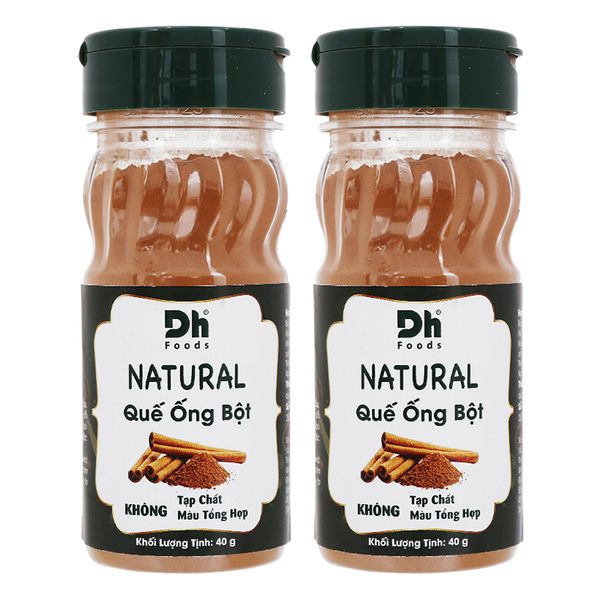  Quế ống dạng bột Dh Foods Natural bộ 2 hũ x 40g 