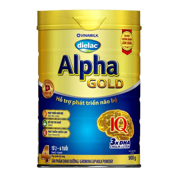  Sữa bột Dielac Alpha Gold 4 cho trẻ từ 2 đến 6 tuổi lon 900g 