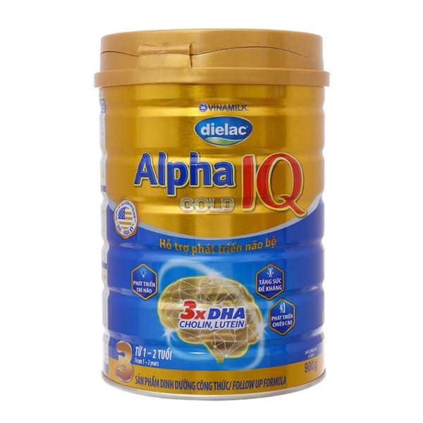  Sữa bột Dielac Alpha Gold IQ 3 cho trẻ từ 1 đến 2 tuổi lon 900g 