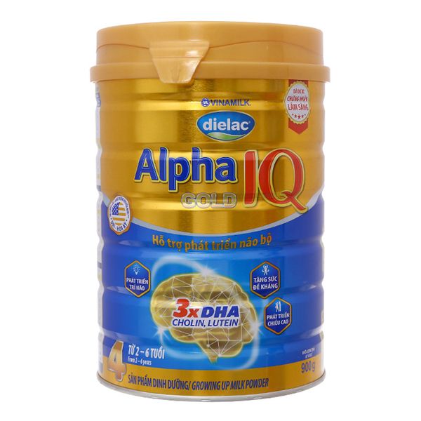  Sữa bột Dielac Alpha Gold IQ 4 cho trẻ từ 2 đến 6 tuổi lon 900g 