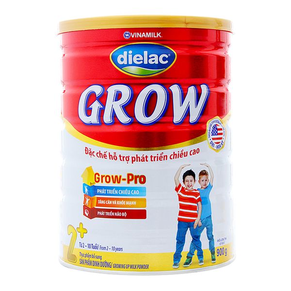  Sữa bột Dielac Grow Pro 2+ cho trẻ từ 2 đến 10 tuổi lon 900g 