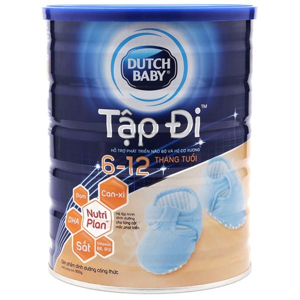  Sữa bột Dutch Baby Tập Đi cho trẻ từ 6 đến 10 tháng lon 900g 