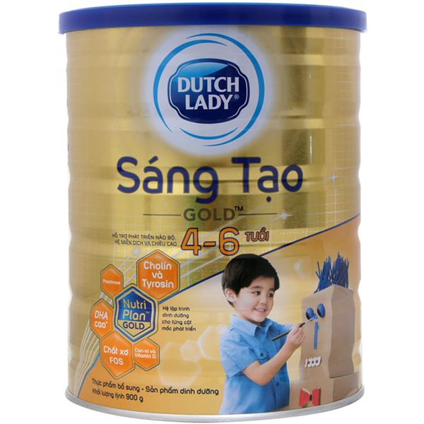  Sữa bột Dutch Lady Gold Sáng Tạo cho trẻ từ 4 đến 6 tuổi lon 900g 