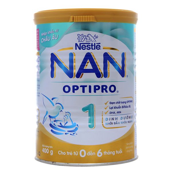  Sữa bột Nan Optipro 1 cho trẻ dưới 6 tháng 400g 