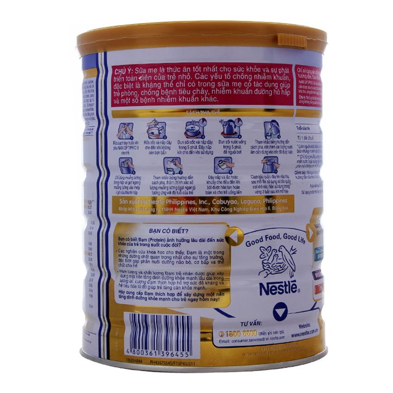 Sữa bột Nan Optipro Gro cho trẻ từ đến tuổi lon 900g – Chuỗi